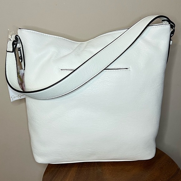 Jessica Simpson White and Black Shoulder Bag - Picture 4 of 7